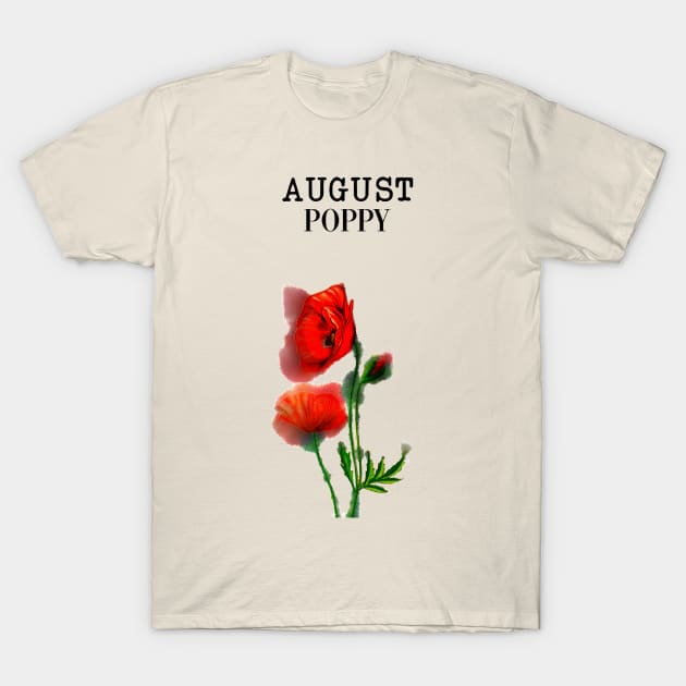 August Flower T-Shirt by canvaslady